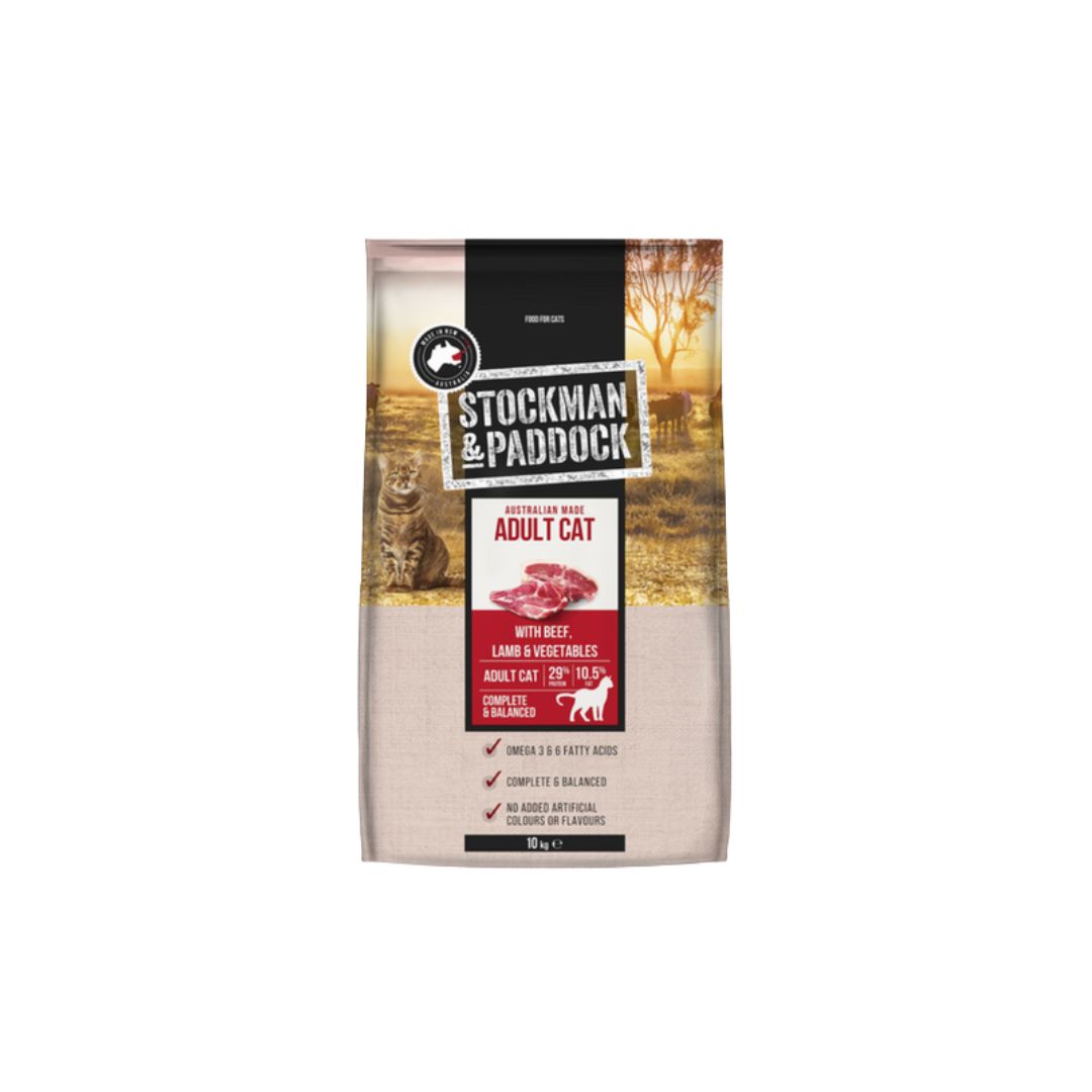 Stockman and Paddock Dry Cat Food Beef